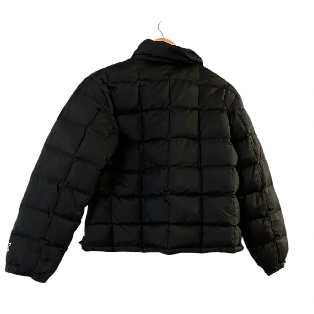 STARTER Vintage Black Square Quilted Down Filled Puffer Coat, M